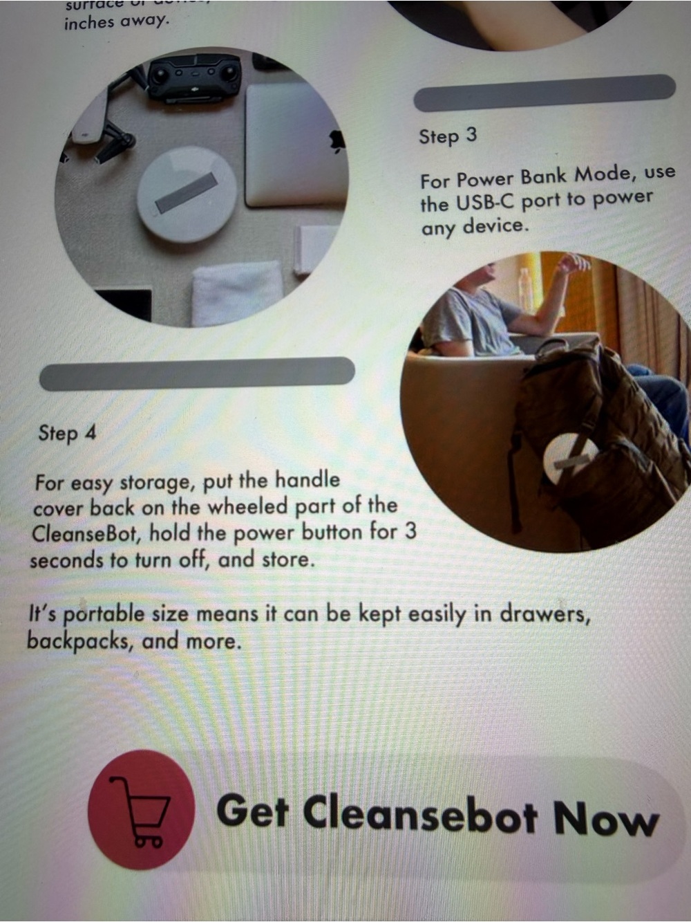 CleanseBot Portable Smart Robot - Picture 7 of 8